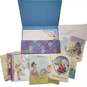 Funny Note Card Set Envelopes In Box All Occasion Humor Cards 19 each Light Side